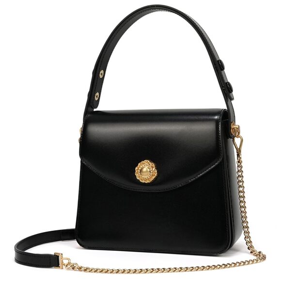 7153 LA FESTIN Leather Shoulder Bag Square Handbag with Adjustable Strap